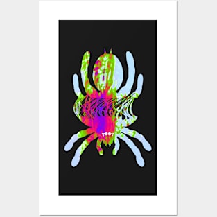 Tarantula Silhouette V34 (Tie Dye) Posters and Art